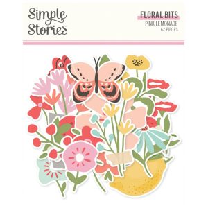 Simple Stories virágos papírkivágatok – Pink Lemonade