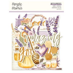 Simples Stories papírkivágatok - Simple Vintage Lavender Fields