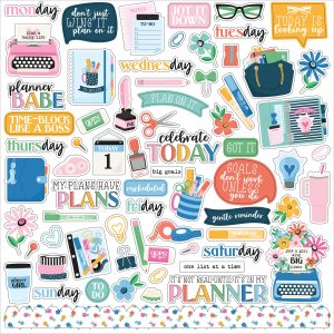Echo Park Paper Collection Kit 12″X12″ matrica ív - Plan On It