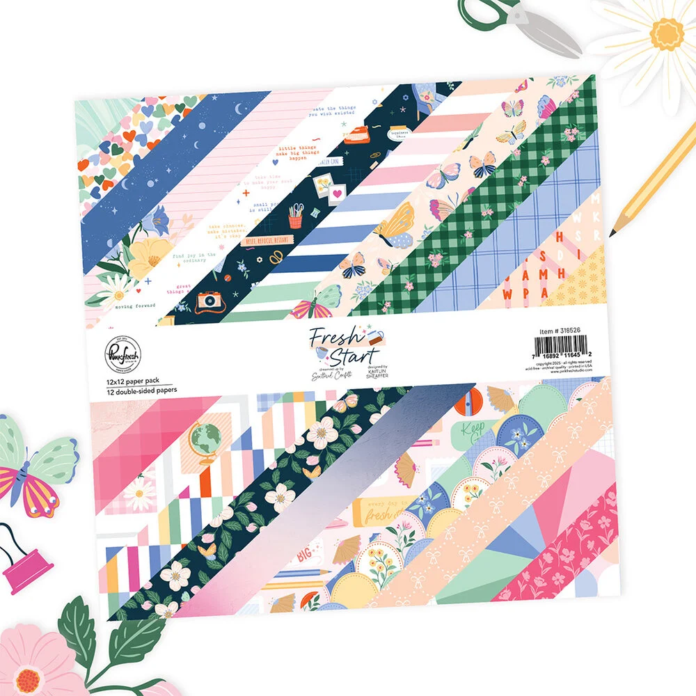 Pinkfresh Studio Fresh Start 12″X12″ papírkészlet