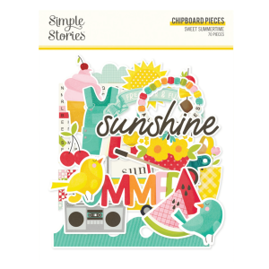 Simple Stories chipboard papírkivágatok – Sweet Summertime