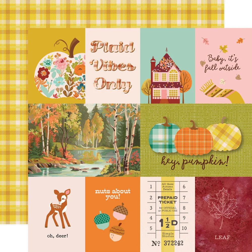 Simple Stories Pumpkins & Plaid collection kit 12"×12" - 6. kép