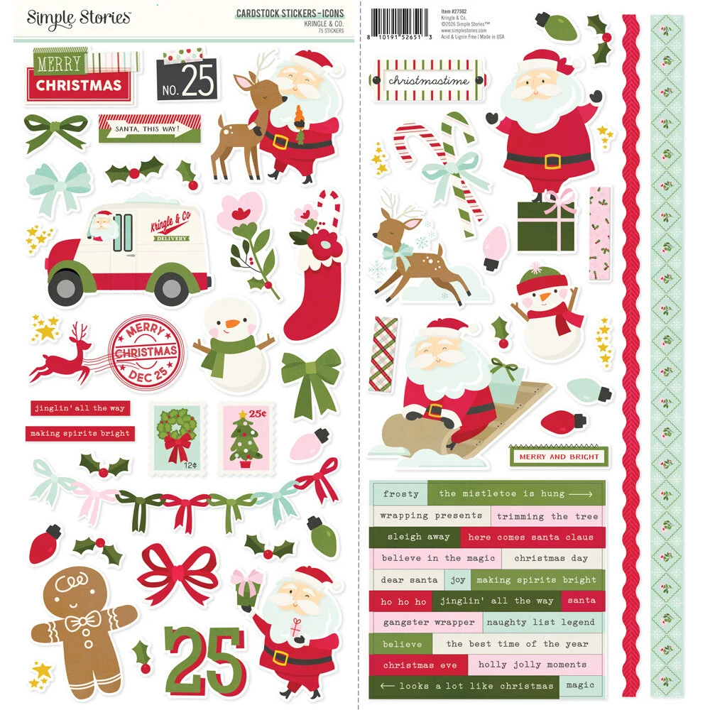 Simple Stories Kringle & Co. collection kit 12"×12" - 2. kép
