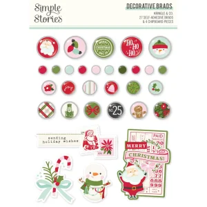 Simple Stories Kringle & Co. dekorgombok és chipboard matricák