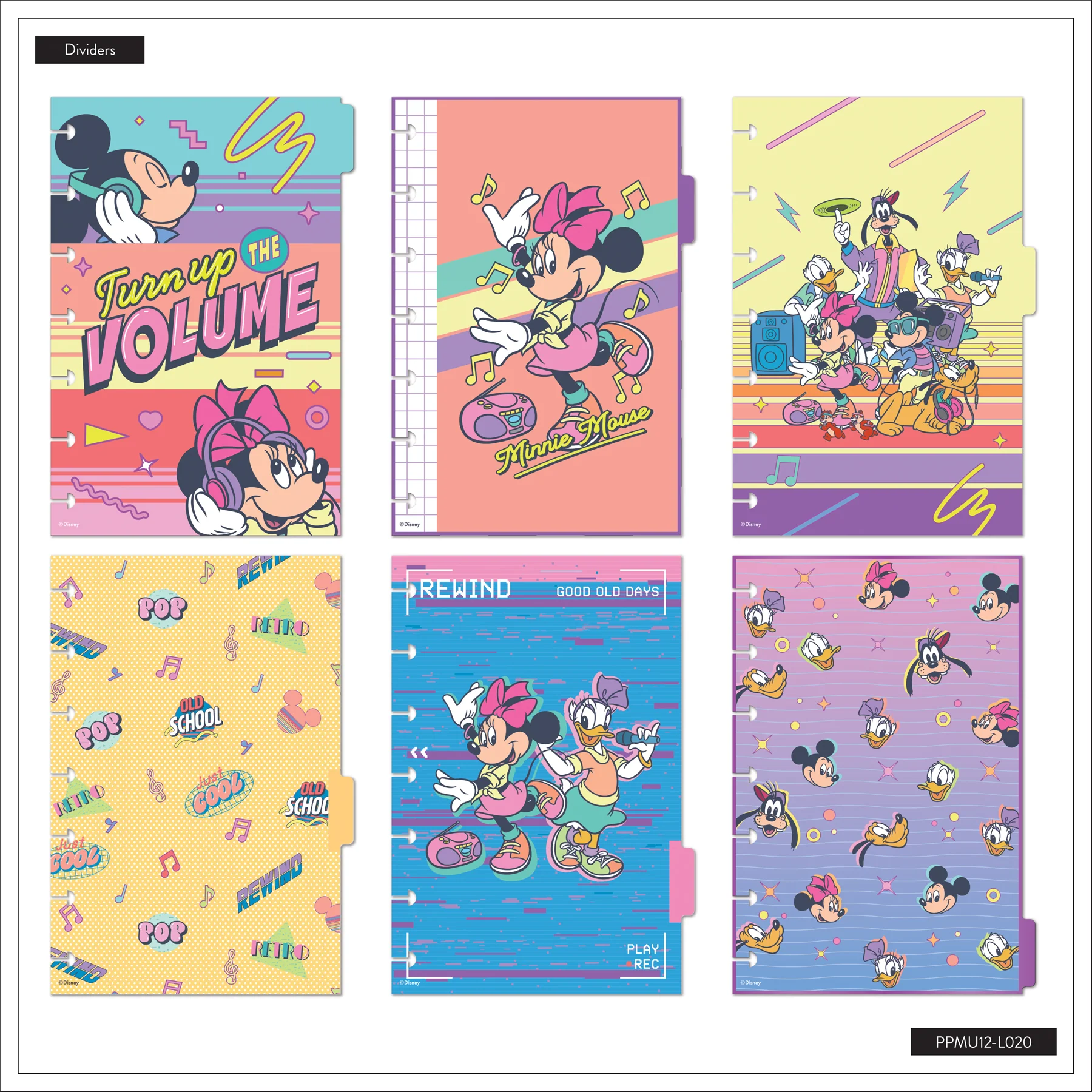 Happy Planner Mini Disney Mickey Mouse & Friends Retro dátumozatlan határidőnapló - 6. kép