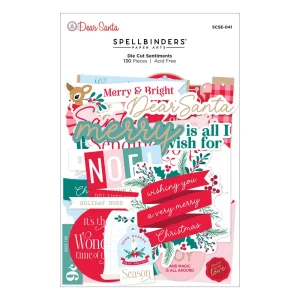 Spellbinders Dear Santa Die Cut Sentiments papírkivágatok
