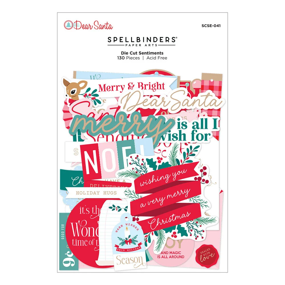 Spellbinders Dear Santa Die Cut Sentiments papírkivágatok