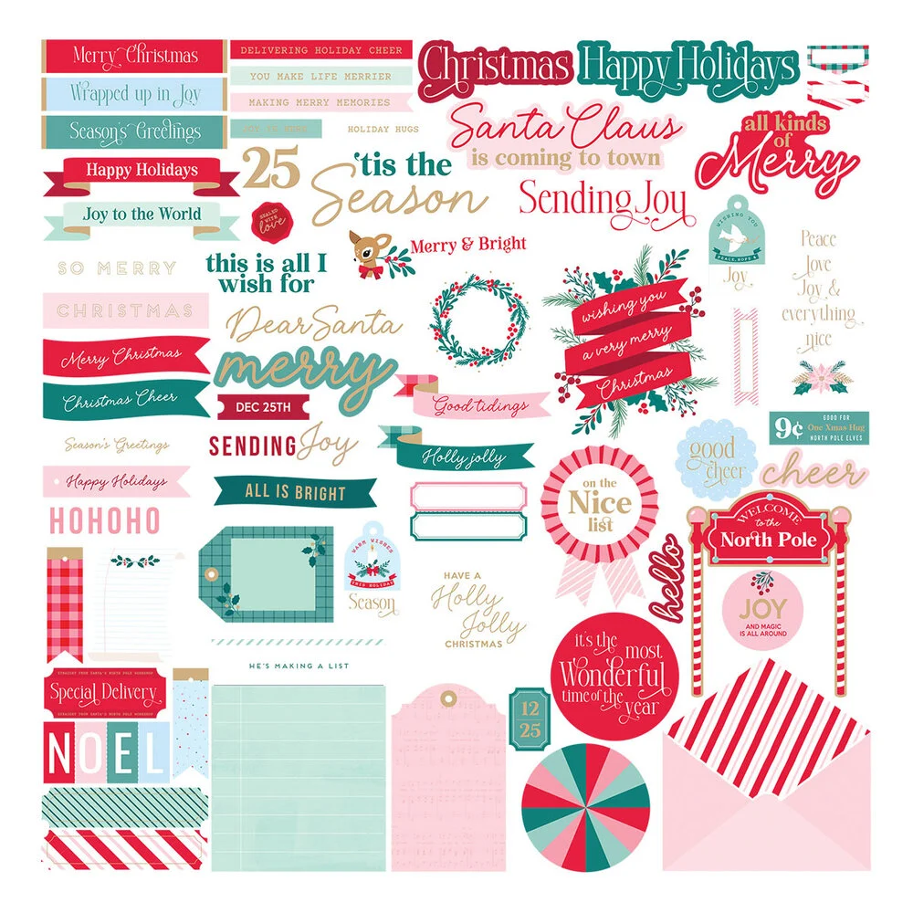 Spellbinders Dear Santa Die Cut Sentiments papírkivágatok - 2. kép