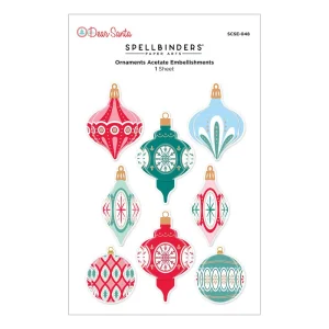 Spellbinders Dear Santa Ornaments 3D karácsonyfadísz matricák