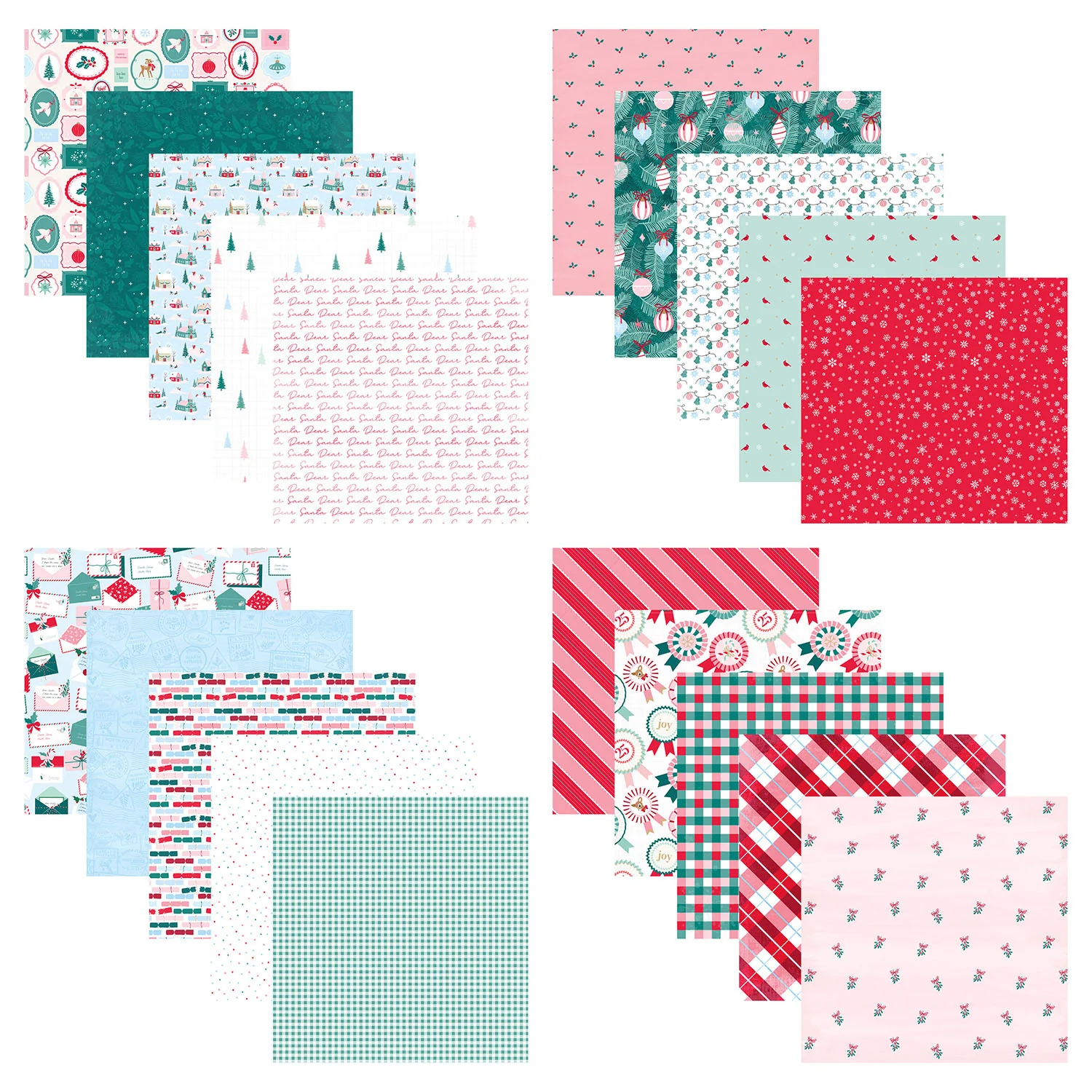Spellbinders Dear Santa scrapbook papírkészlet 12×12" – 20 lap - 2. kép
