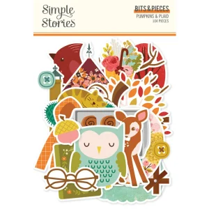 Simple Stories Pumpkins & Plaid papírkivágatok – 104 db