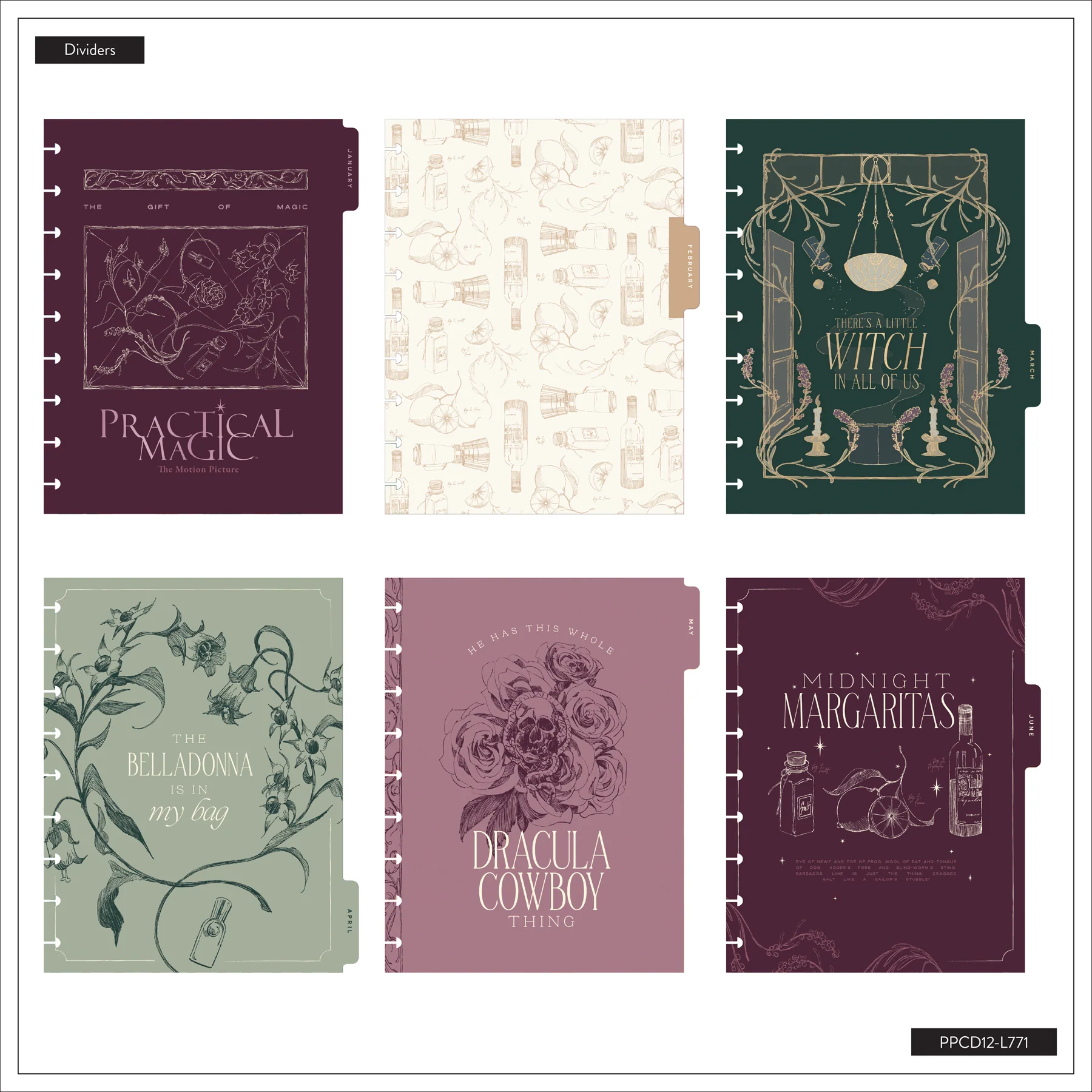 Happy Planner Classic Specialty 12 havi discbound tervező - Practical Magic - 6. kép