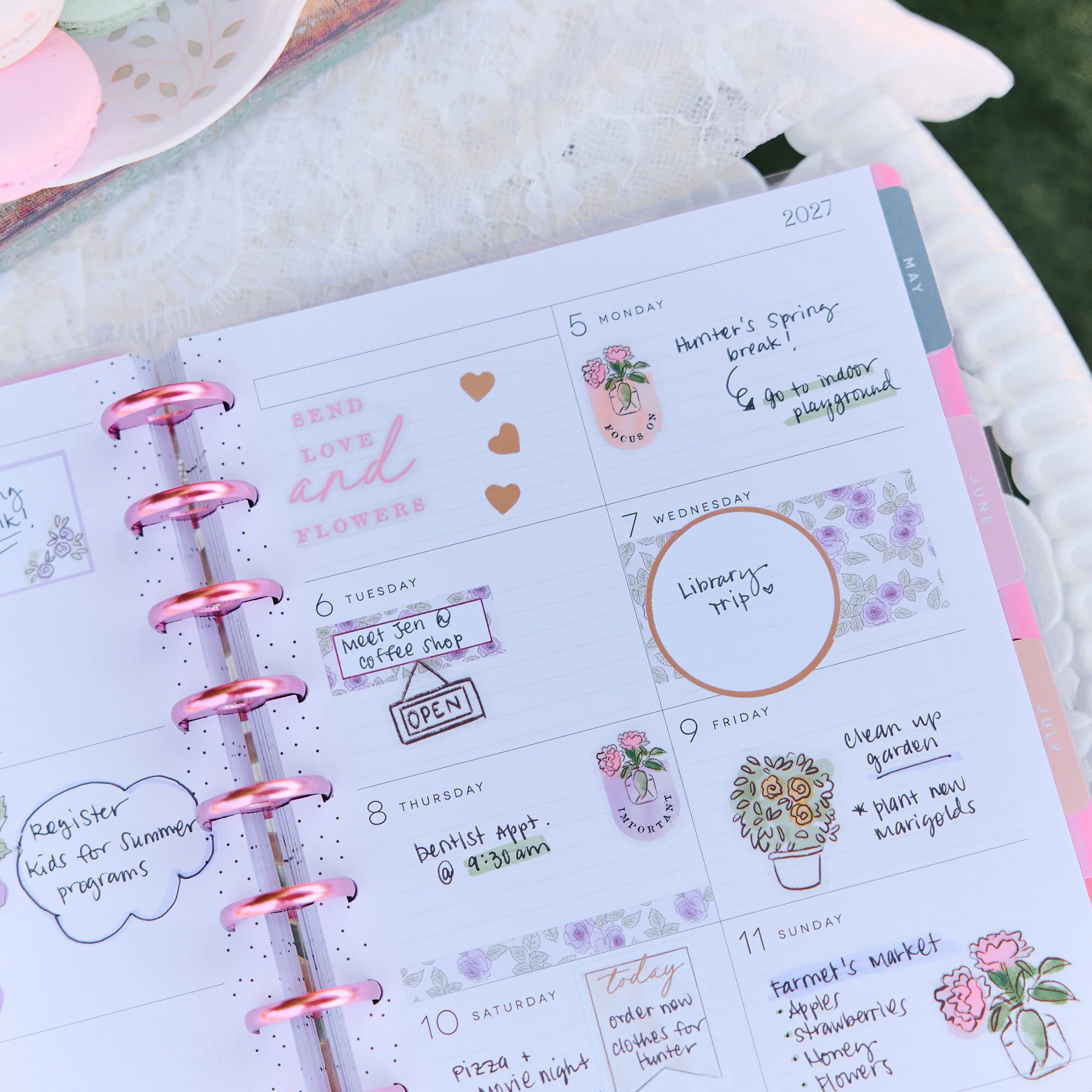 Happy Planner Classic Deluxe 12 havi discbound tervező - Seasonal Sidewalks - 4. kép