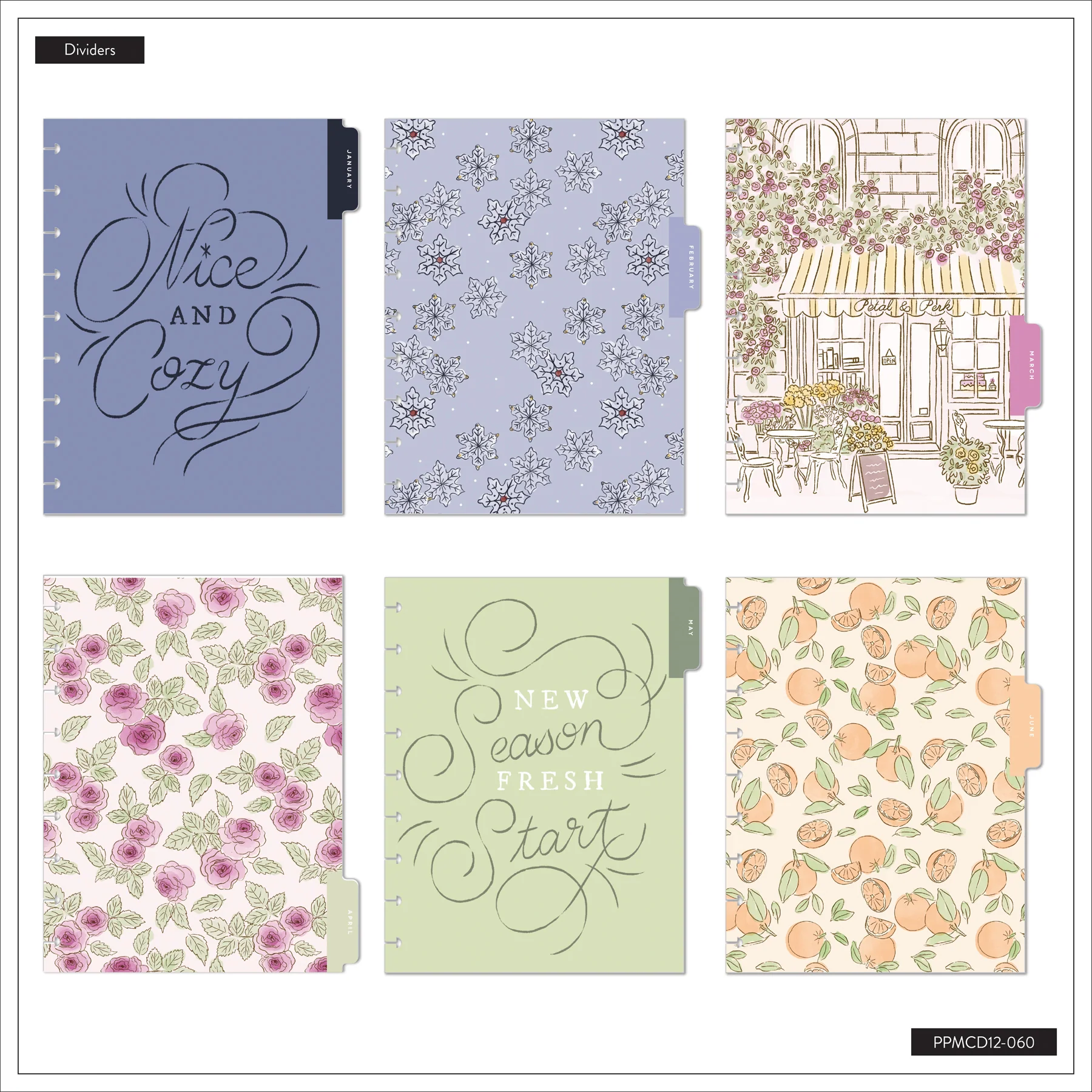 Happy Planner Classic Deluxe 12 havi discbound tervező - Seasonal Sidewalks - 6. kép
