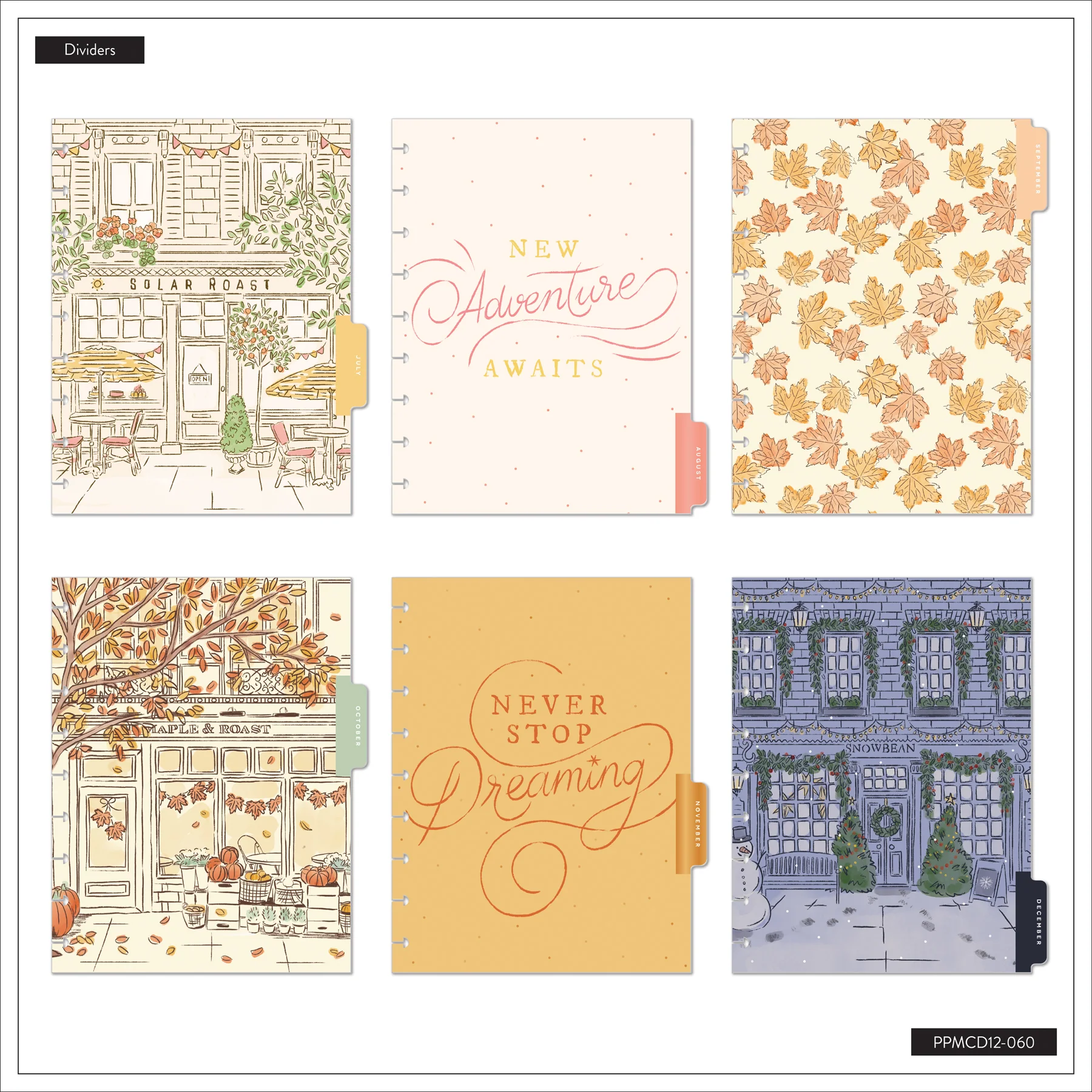 Happy Planner Classic Deluxe 12 havi discbound tervező - Seasonal Sidewalks - 7. kép