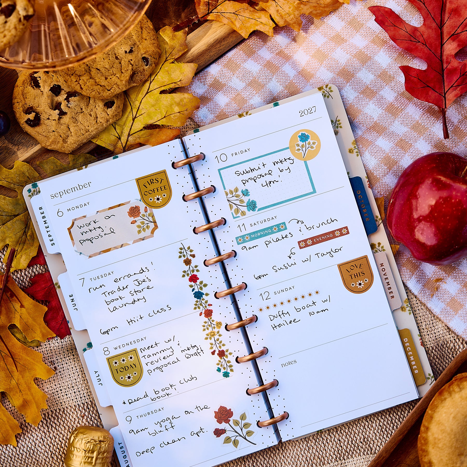 Happy Planner Skinny Classic 12 havi discbound tervező - Fall Picnic - 4. kép