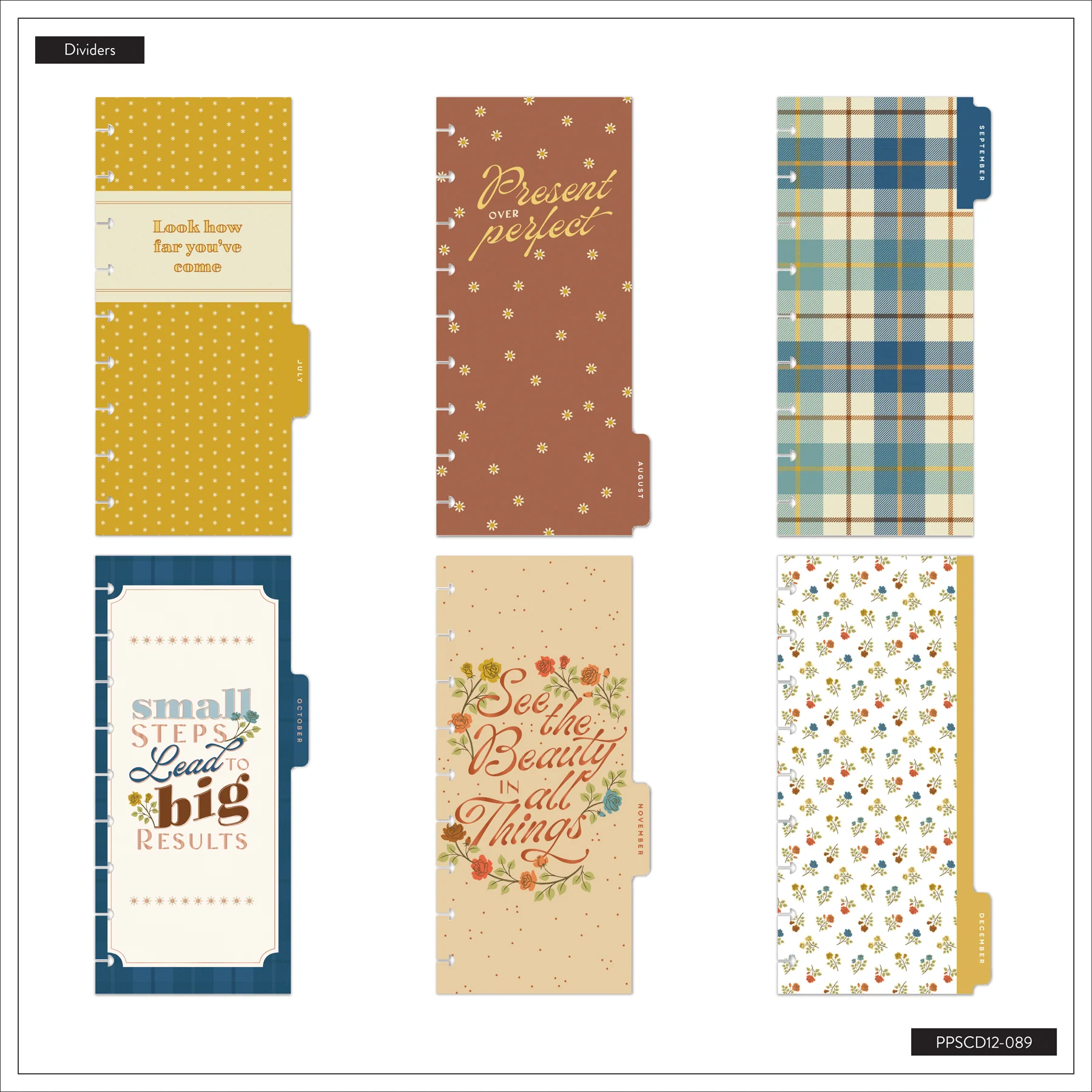 Happy Planner Skinny Classic 12 havi discbound tervező - Fall Picnic - 7. kép