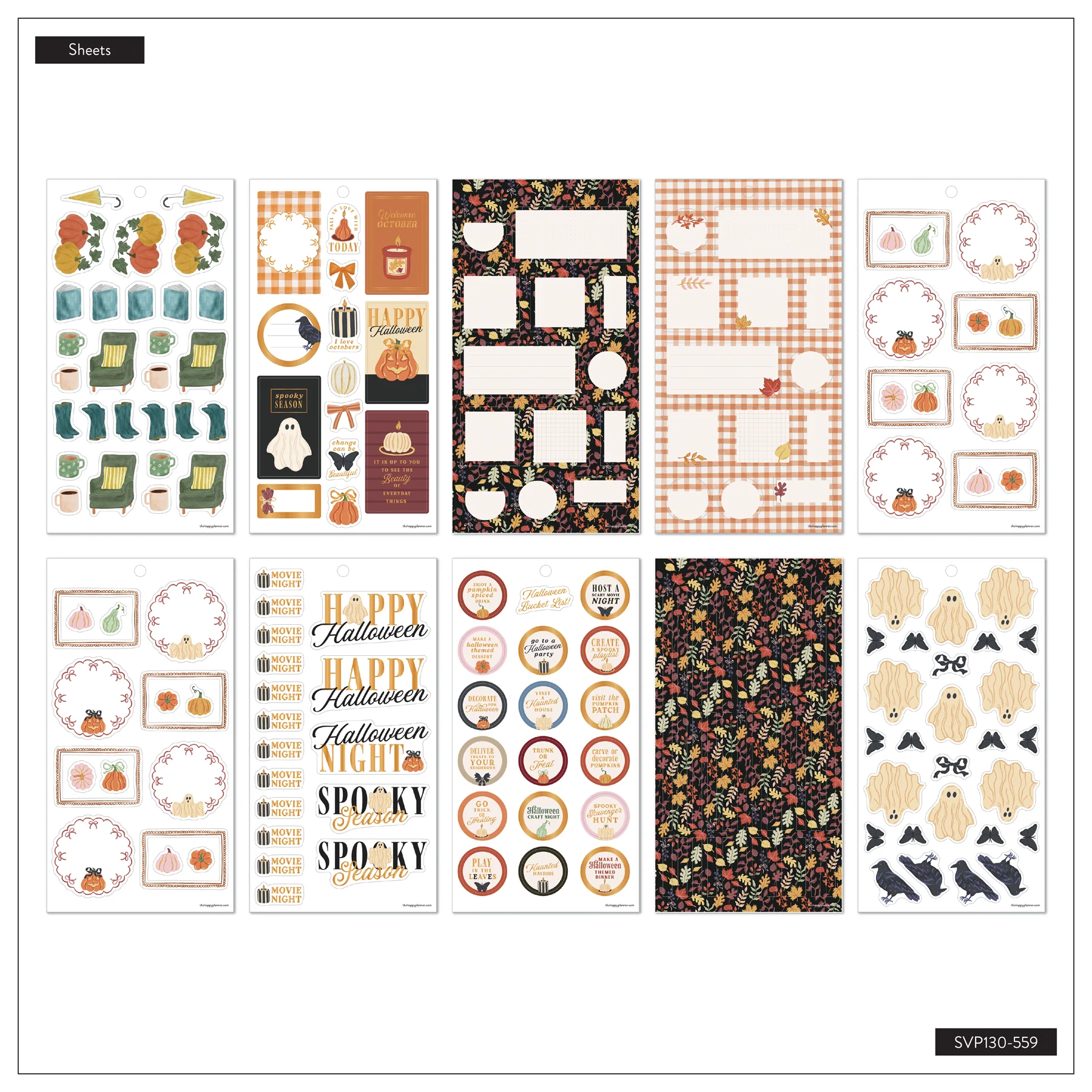 Happy Planner kiegészítő matricacsomag – Favorite Fall Season - 3. kép